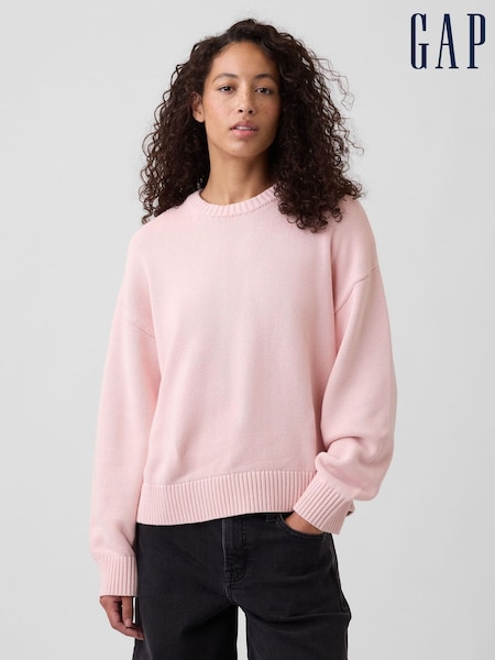 Pink - Gap Relaxed Crew Neck Jumper
