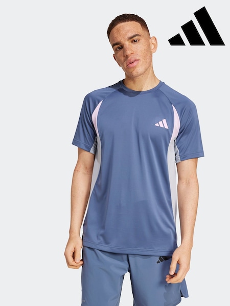 adidas Blue Tech Apparel Colorblock T-Shirt (E40555) | R$ 325