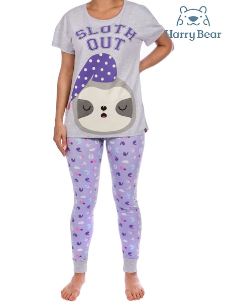 Harry Bear Purple Sloth Short Sleeve Pyjamas (E40607) | ₪85