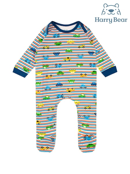 Harry Bear Blue Cars 100% Cotton Sleepsuit (E40612) | €11