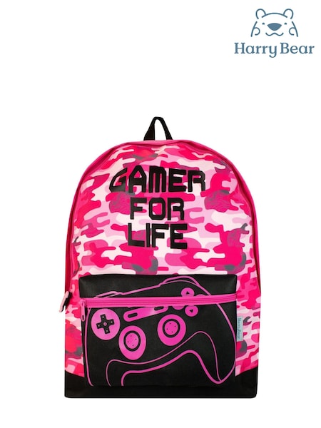 Harry Bear Pink Gaming Gamer For Life Backpack (E40616) | €13