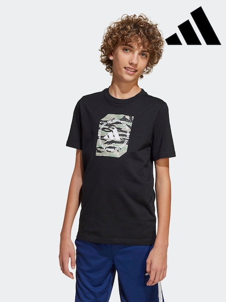 adidas Black Camo Graphic 100% Cotton T-Shirt (E40746) | R$ 130