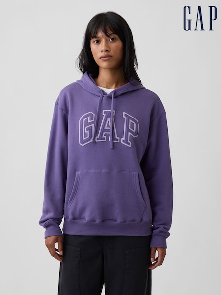 Temno vijolična - Gap kapucar sproščenega kroja z logotipom