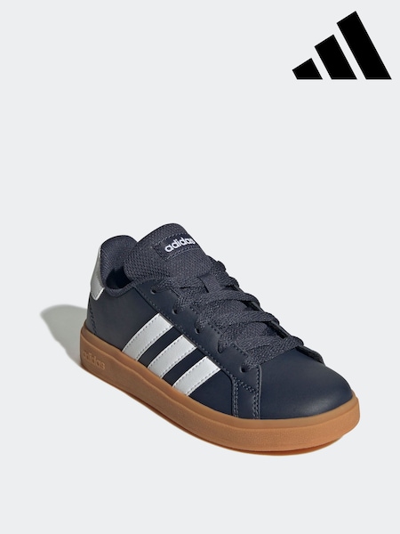 adidas Blue Grand Court Lace-Up Trainers (E40831) | R$ 295