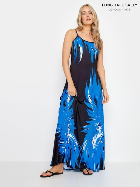 Long Tall Sally Black & Floral Maxi Dress (E40913) | 193 QAR