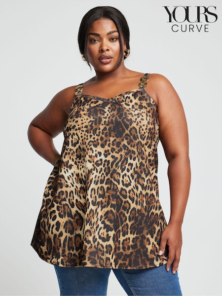 Yours Curve Natural Limited Double Metal Trim Cami Top (E41025) | €44