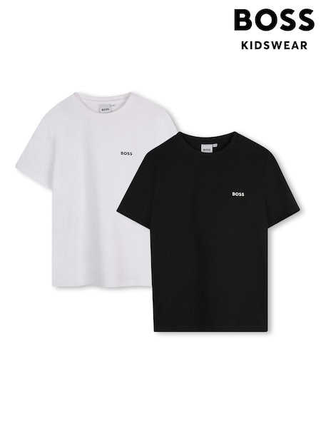 Musta - BOSS Chest Logo T-Shirts 2 Pack (E41109) | €61 - €77