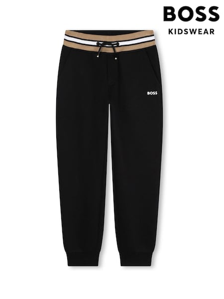 BOSS Black Logo Joggers With Stripe Waistband Detail (E41118) | AED322 - AED387