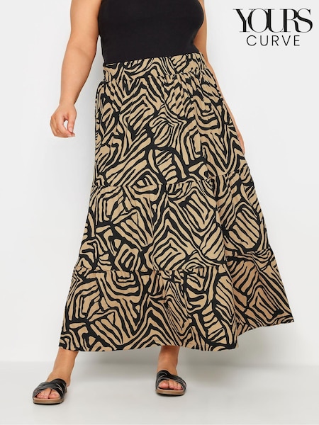 Kermanvaalea - Yours Curve Paisley-kuvio Printti; kuvio kuvioitu Maksi- Hameet (E41303) | €46