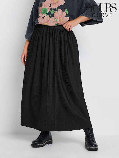 Yours Curve Black Pleated Skirt (E41341) | €32