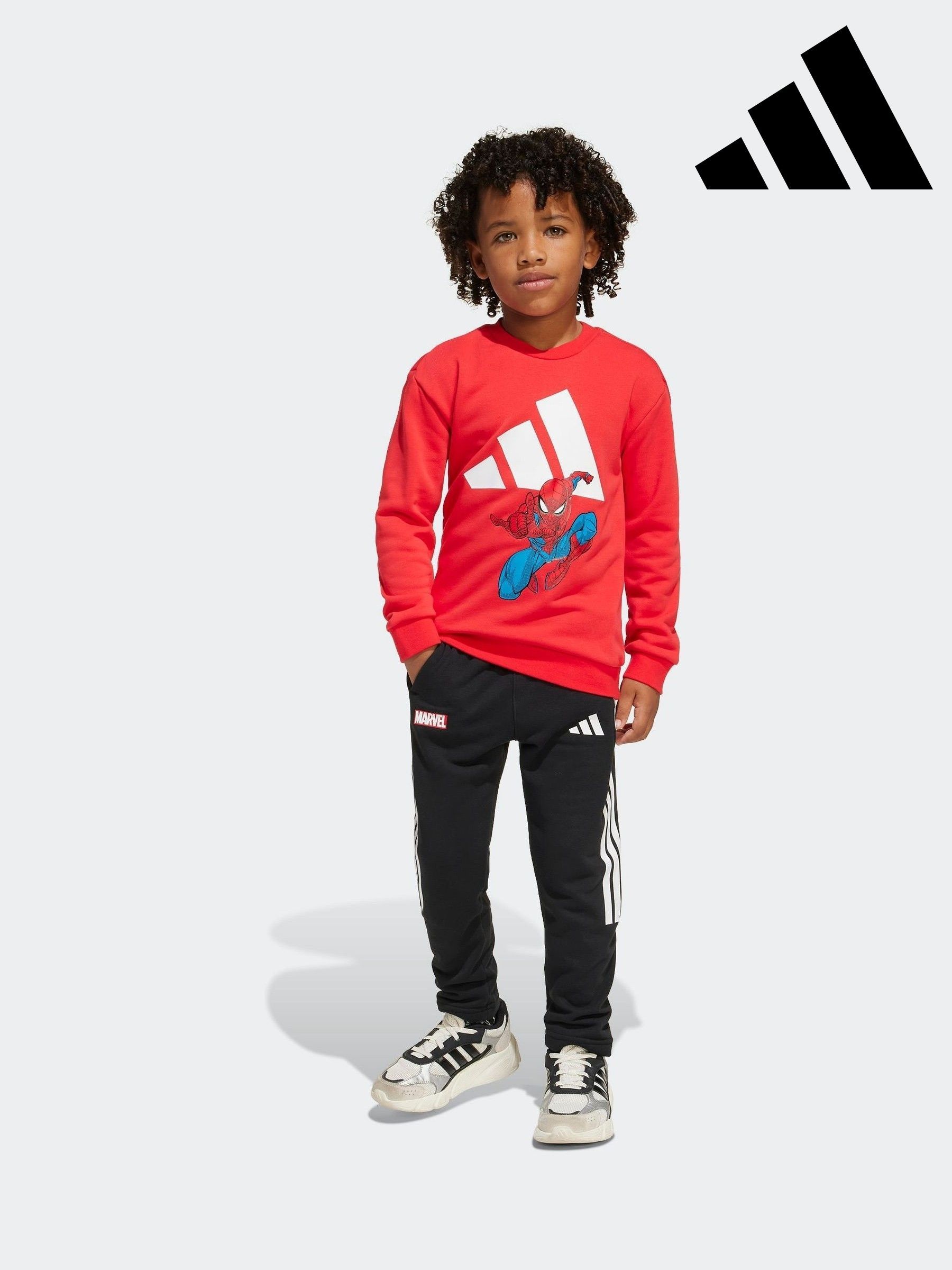 Red infant adidas tracksuit clearance