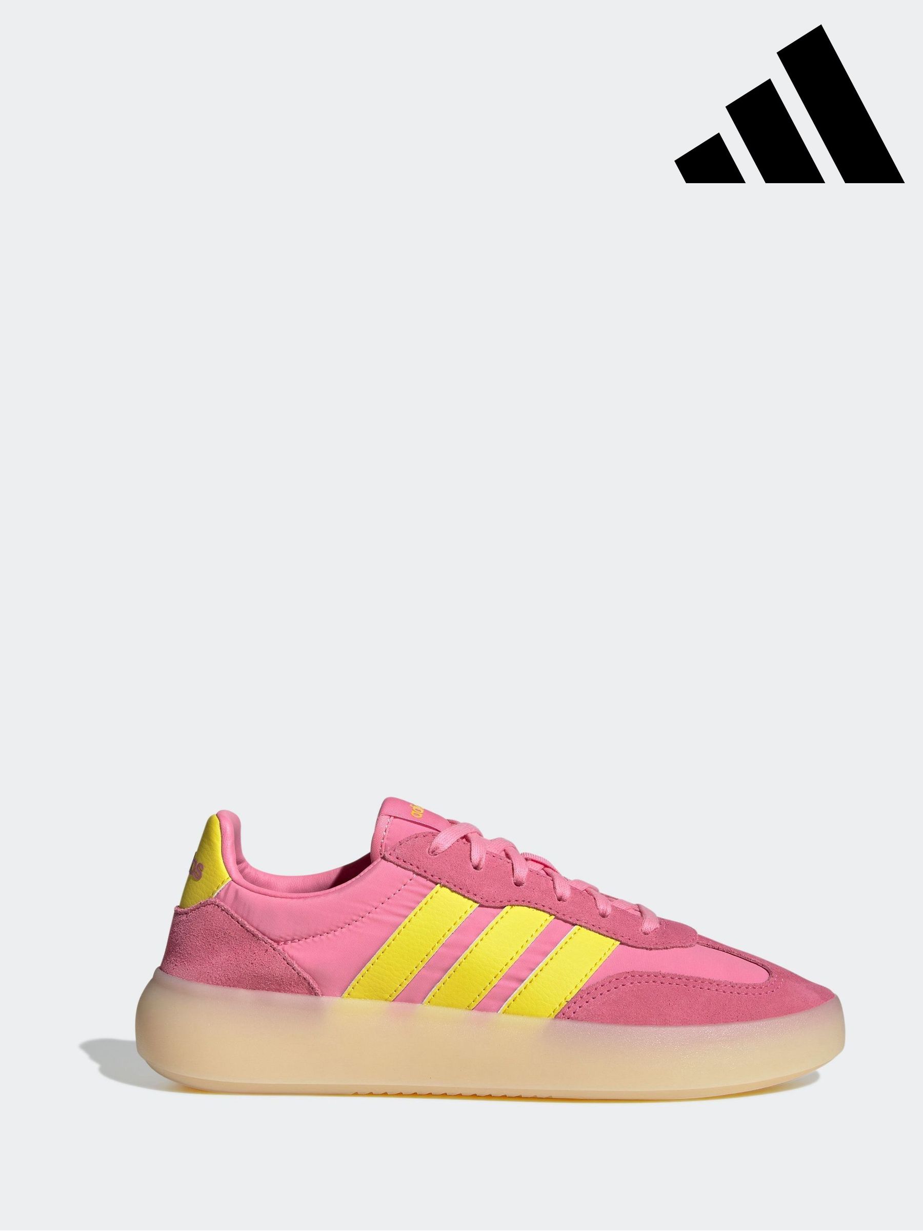pink and yellow adidas
