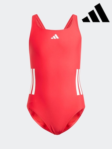 أحمر - Adidas 3 Stripe C Back Swimsuit (E41534) | ‏14 ر.ع.‏