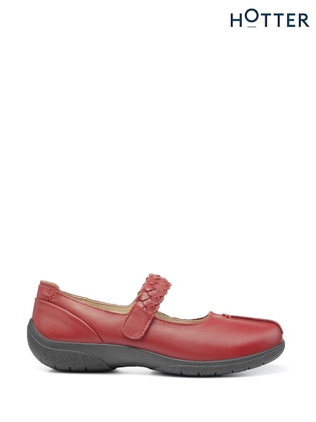 rdeča - Hotter Shake II Touch Fastening Leather Shoes (E41551) | € 104