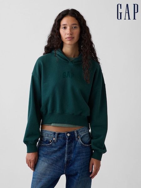 Grün - Gap VintageSoft Cropped Logo Hoodie