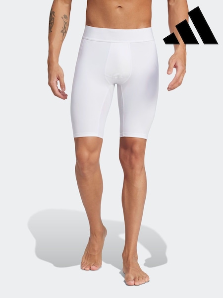 adidas White Techfit Short Tights (E41577) | AED146