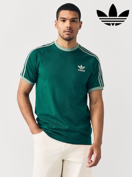 adidas Originals Green Adicolor Classics 3-Stripes T-Shirt (E41578) | €40
