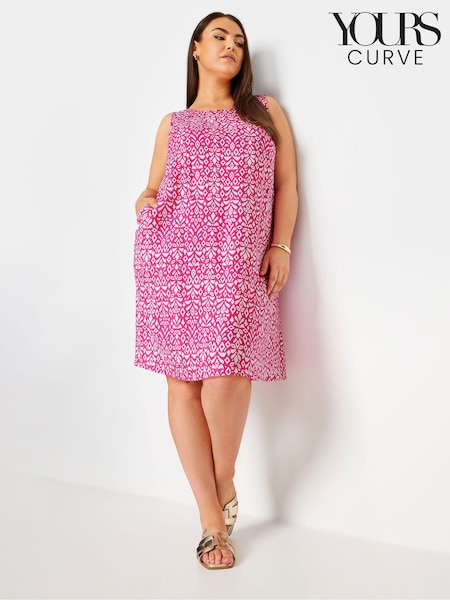 Yours Curve Pink Sleeveless Swing Dress (E41637) | €42