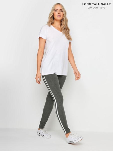 رمادي - Long Tall Sally Side Stripe Leggings (E41645) | ‏127 ر.س.‏