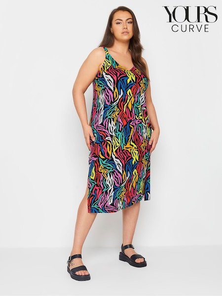 Preto claro - Yours Curve Throw On Beach Shirred Strap Dress (E41648) | R$ 285