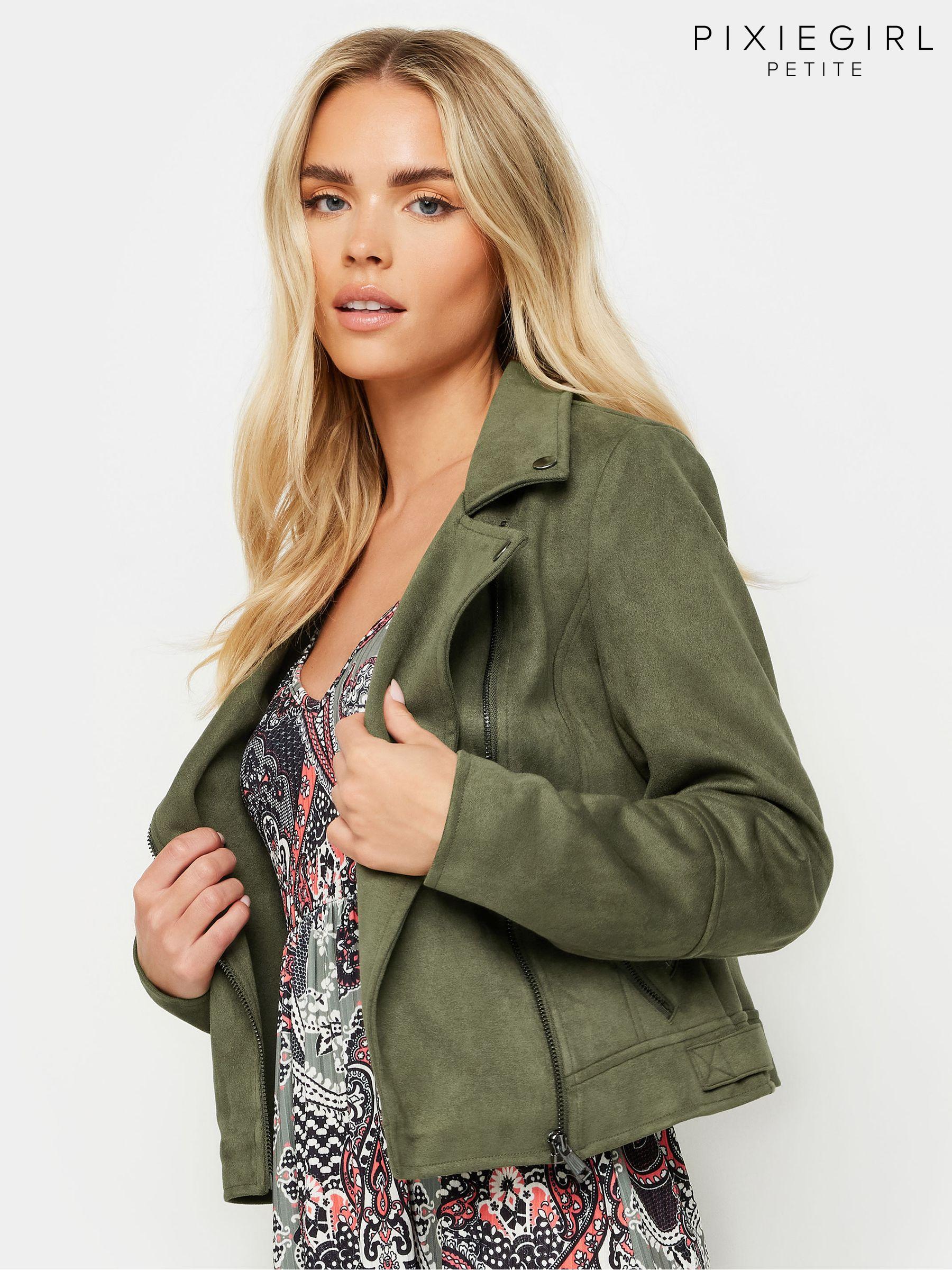 Suede biker jacket womens sale