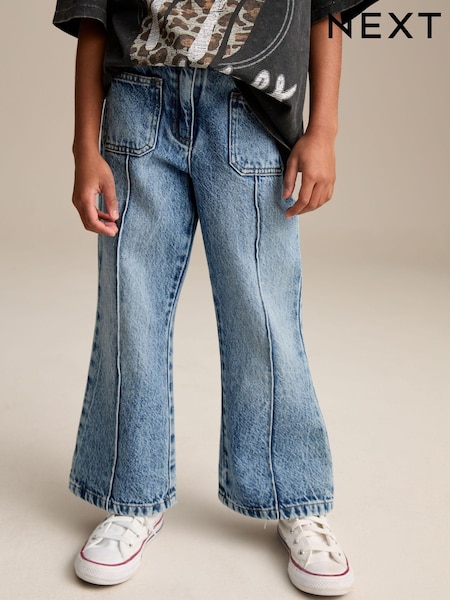 Mid Blue Denim Flare 100% Cotton Jeans (3-16yrs) (E41668) | R$ 155 - R$ 205