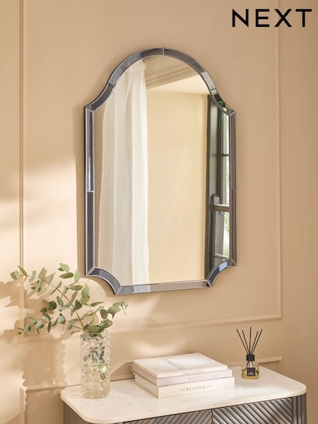 Smoked Grey Bevelled Edge Wall Mirror (E41670) | 588 QAR