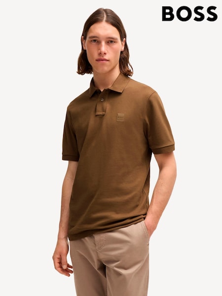 BOSS Brown Passenger Box Logo Polo Shirt (E41718) | €47