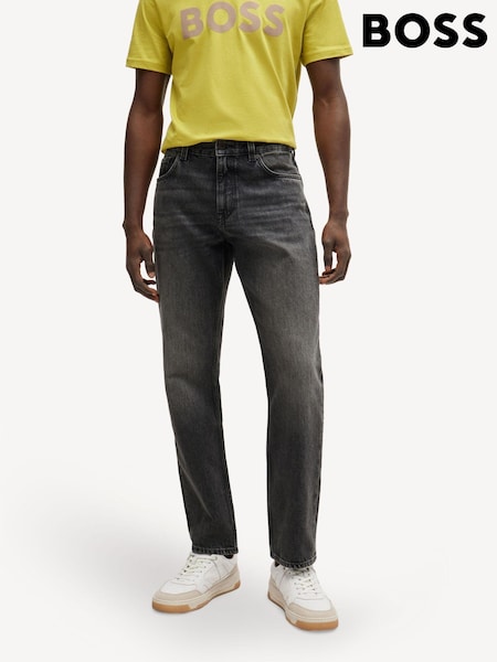 BOSS Grey Regular Fit Jeans in Rigid Denim (E41719) | €99