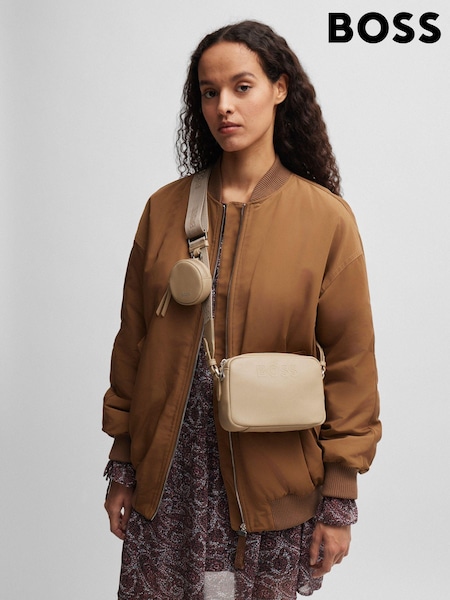 Natur - BOSS Detachable-Pouch Crossbody Bag In Faux Leather (E41721) | 122 €