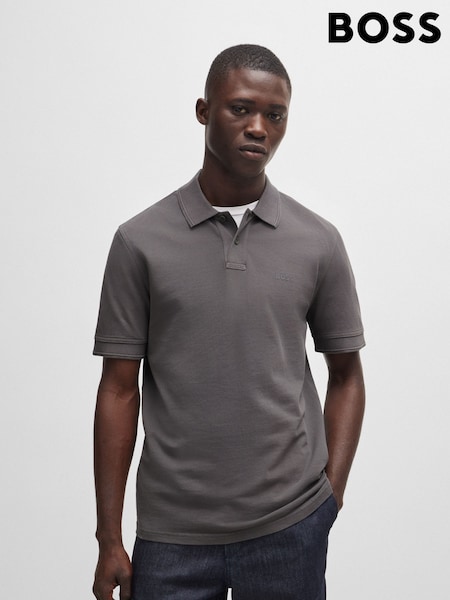 BOSS Light Grey 100% Cotton Pique Polo Shirt (E41725) | €66
