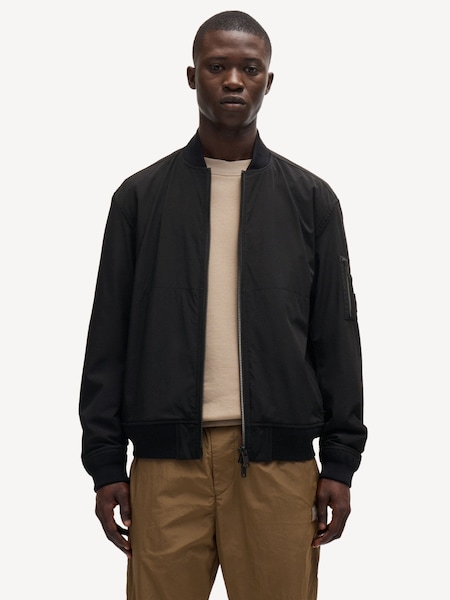 BOSS Black Water-Repellent Jacket With Zipped Sleeve Pocket (E41728) | €185