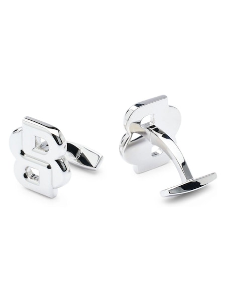 BOSS Silver Cufflinks With Double-Monogram Head (E41739) | €70