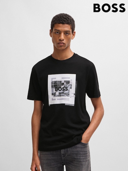 BOSS Black 100% Cotton Jersey Logo-Artwork T-Shirt (E41767) | €27