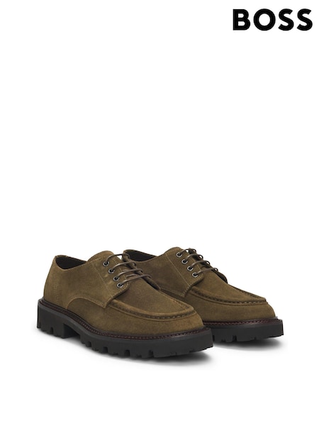 BOSS Derby Shoes in Suede With Apron Toe (E41817) | €151