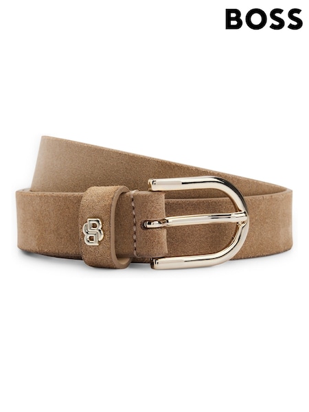 Boss Suede Belt With Double B Monogram (E41822) | kr1 015