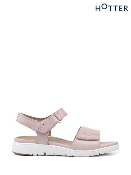 Hotter Pink Regular Fit Saunter Touch Buckle Fastener Sandals (E41844) | €60