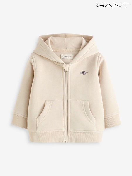 GANT Cream Baby Shield Zip Hoodie (E41845) | kr857