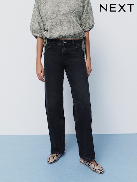 Musta - Baggy Wide Leg 100% Cotton Jeans (E41879) | €34