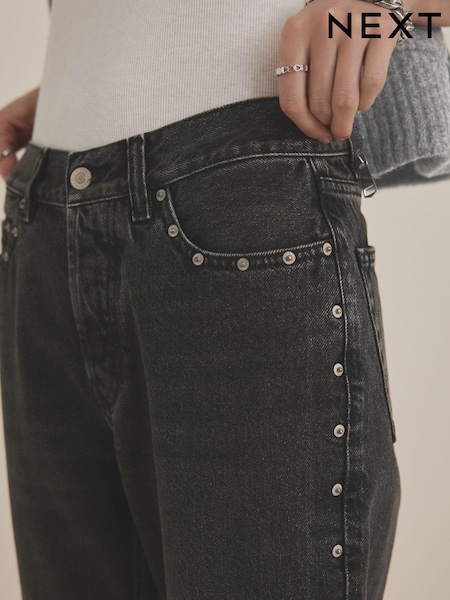 Black Rivet Straight Leg Jeans (E41886) | $63