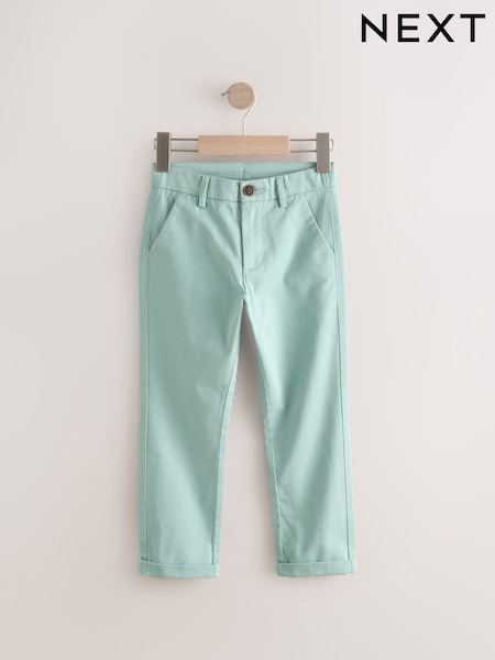 Light Mineral Green Regular Fit Stretch Chino Trousers (3-17yrs) (E41891) | €16 - €23