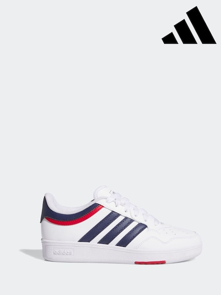 adidas White Black Hoops Mid Trainers (E41936) | R$ 295