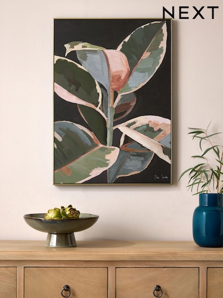Black Robusta Botanical Plant Wall Art (E42008) | R$ 440
