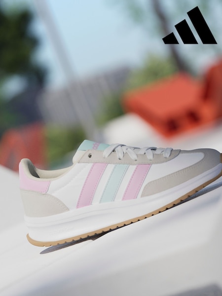 adidas White/Pastel Run 70s 2.0 Trainers (E42047) | R$ 375
