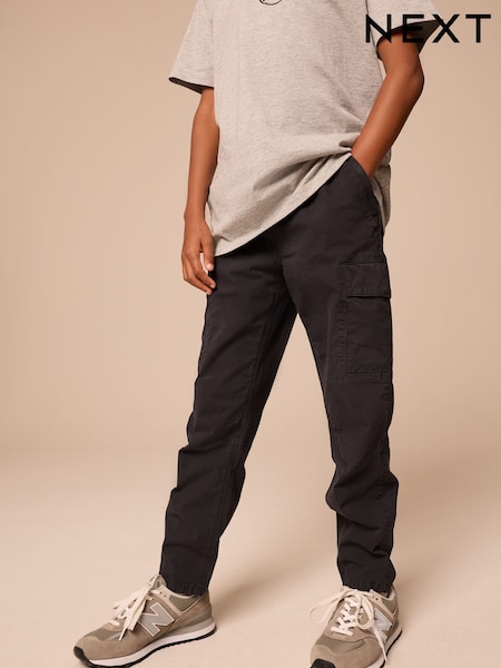 Black Tapered Leg Cargo Trousers (3-16yrs) (E42121) | R$ 185 - R$ 225