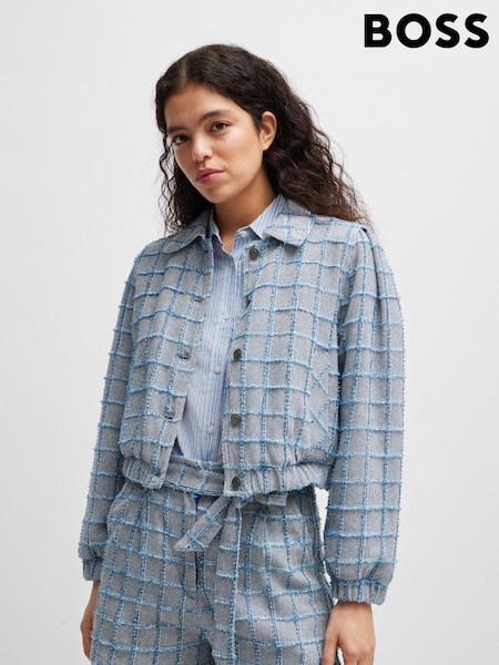 BOSS BOSS Tweed Check Jacket Cotton Blend (E42151) | 1,207 LEI