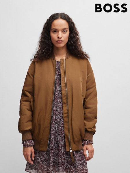 BOSS Orange Water-Repellent Jacket With Branded Zip Puller (E42190) | AED841