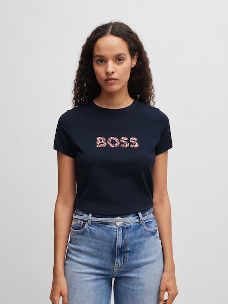 BOSS Logo Artwork 100% Cotton Jersey T-Shirt (E42196) | 188 LEI