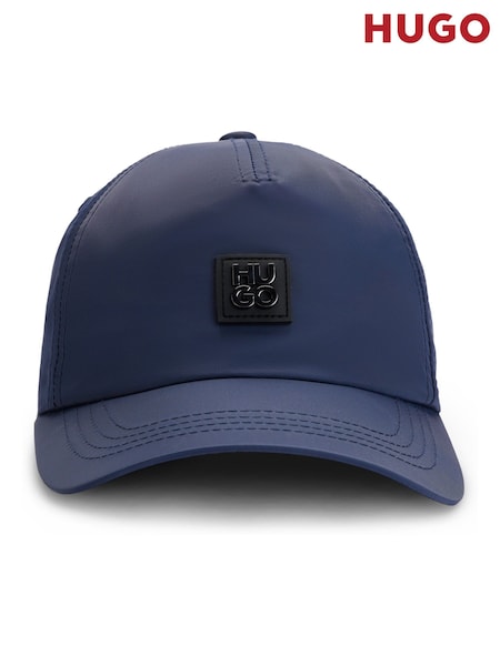 HUGO Blue Stacked-Logo Cap In Waterproof Twill (E42201) | €29