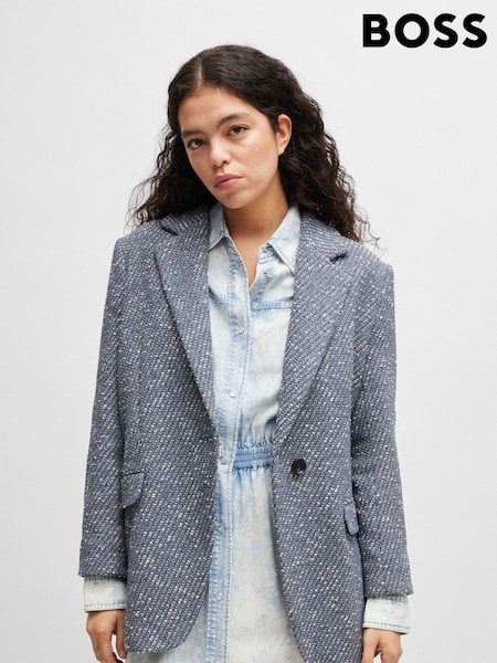 Boss Boss Denim-effect Tweed Jacket (E42229) | kr3 962